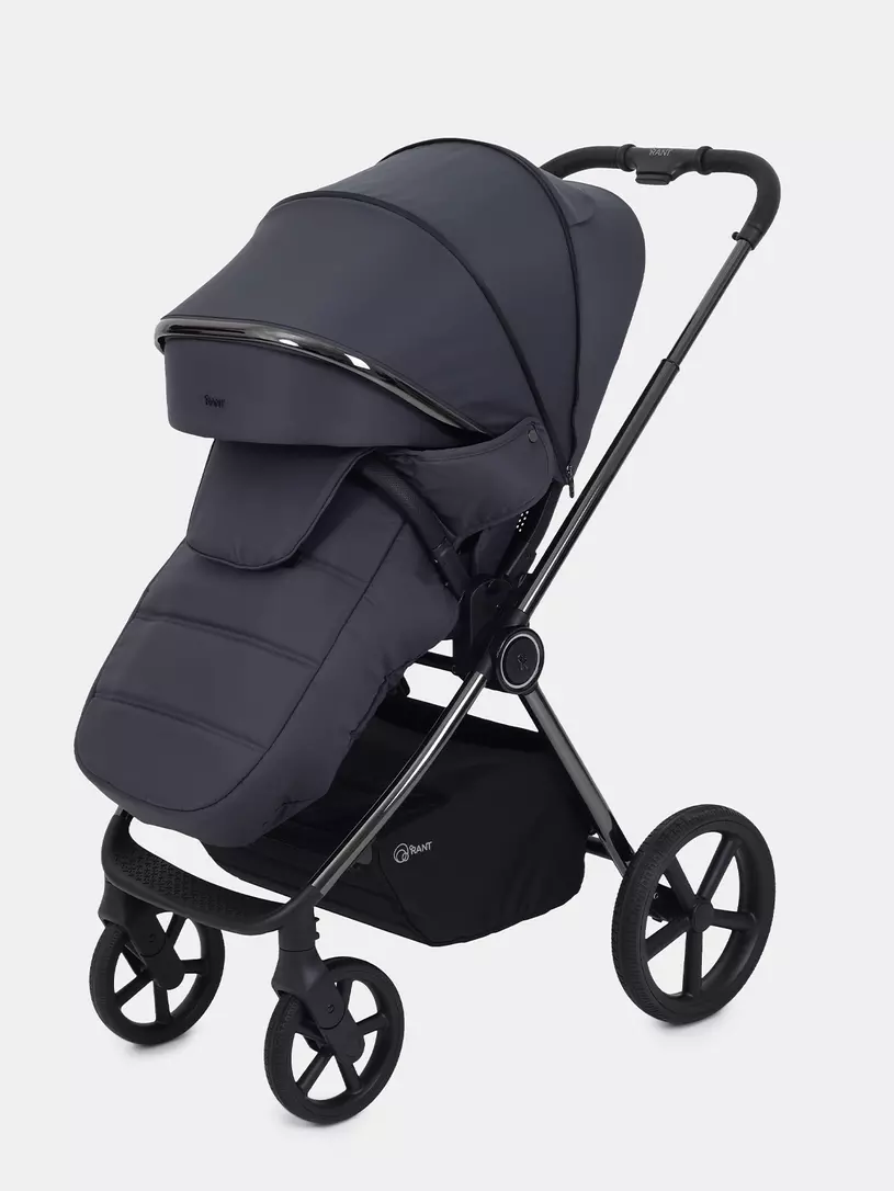 Коляска 2 в 1 Rant Teo Black Chrome Graphite