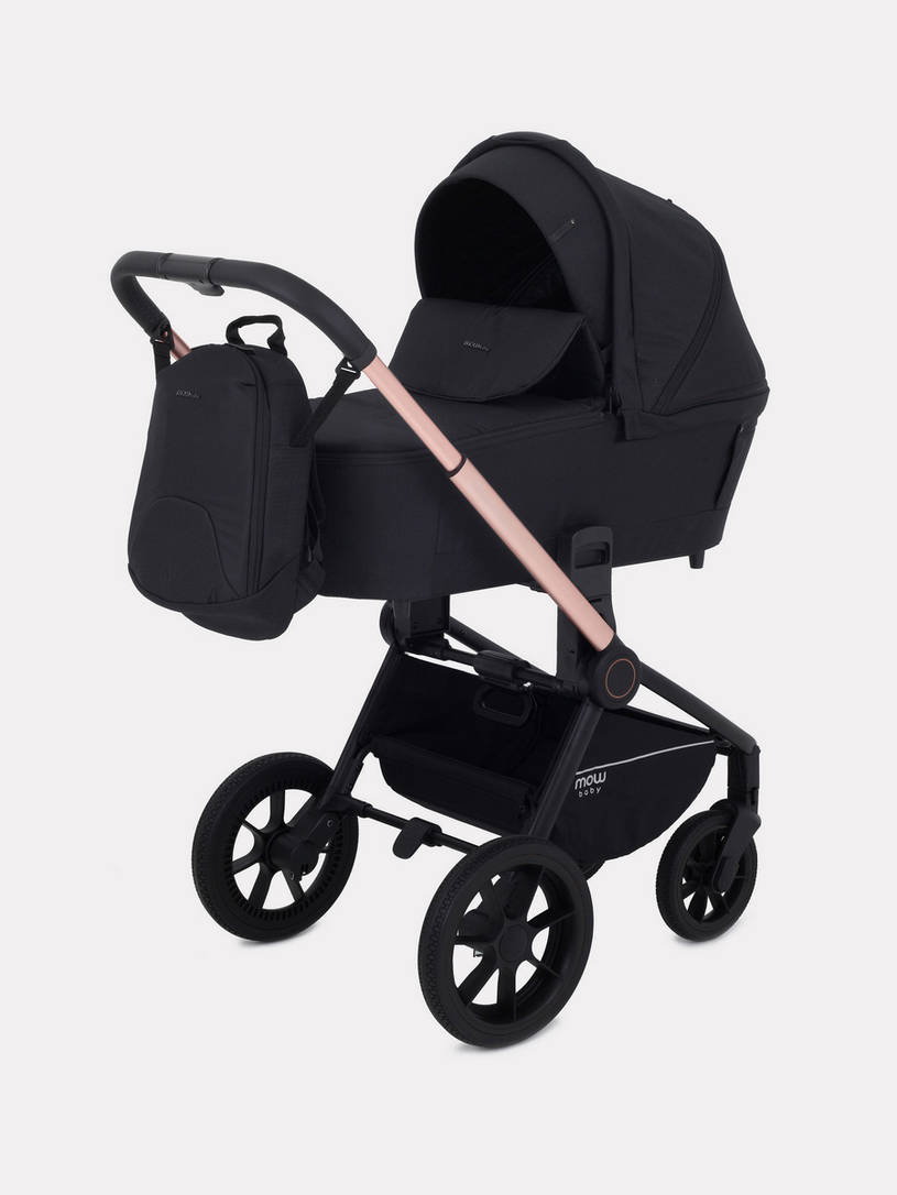 Коляска 3 в 1 Mowbaby Zoom Gold 2025 black