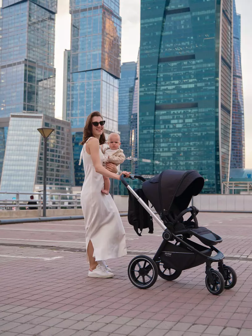 Коляска 3 в 1 MOWBaby ZOOM PU RA087 Gold Black