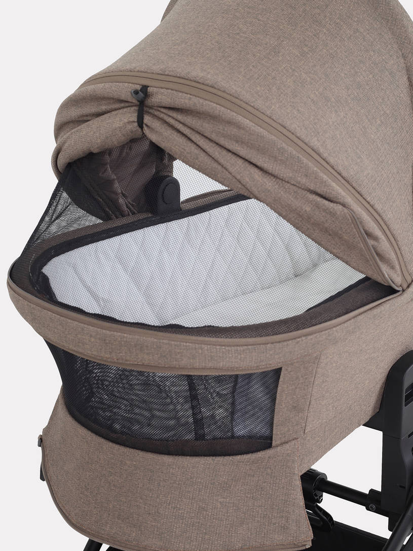 Коляска 3 в 1 Mowbaby Zoom Silver 2025 cacao brown