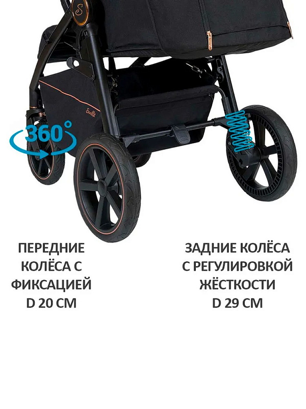 Детская прогулочная коляска Sevillababy Ellion черный