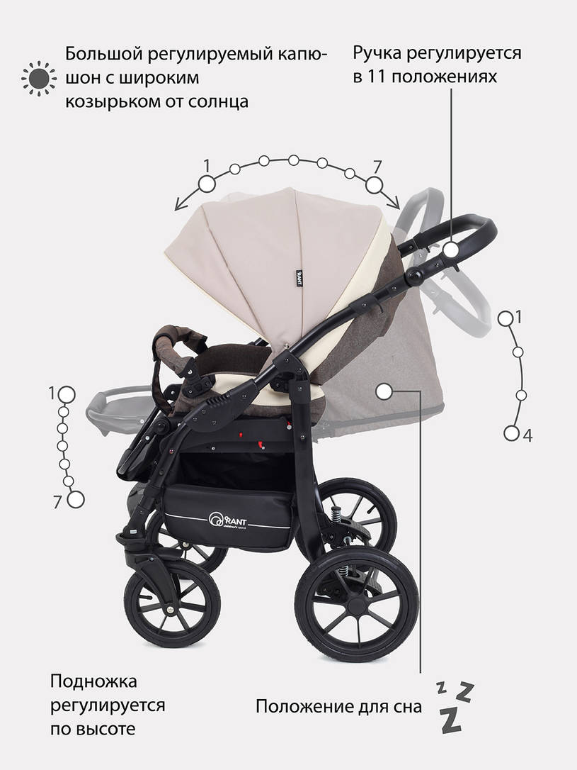 Коляска 2 в 1 Rant Patio Beige