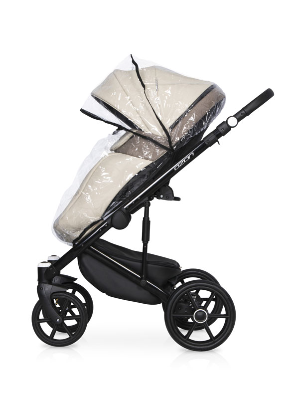 Коляска 3 в 1 Riko Basic Ozon Ecco 25 слоновая кость-бежевый