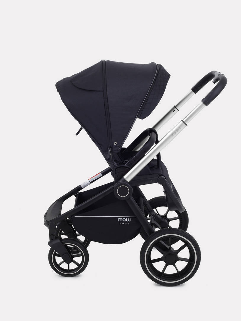 Коляска 2 в 1 MOWBaby ZOOM PU RA086 Silver Black