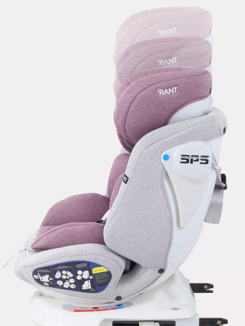 Автокресло Rant Nitro 0/1/2/3 (0-36 кг) Grey/Pink