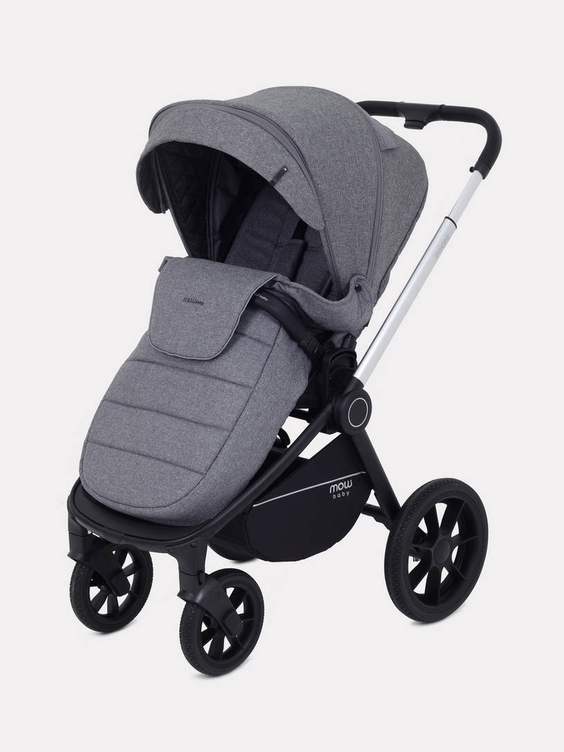 Коляска 3 в 1 Mowbaby Zoom Silver 2025 grey