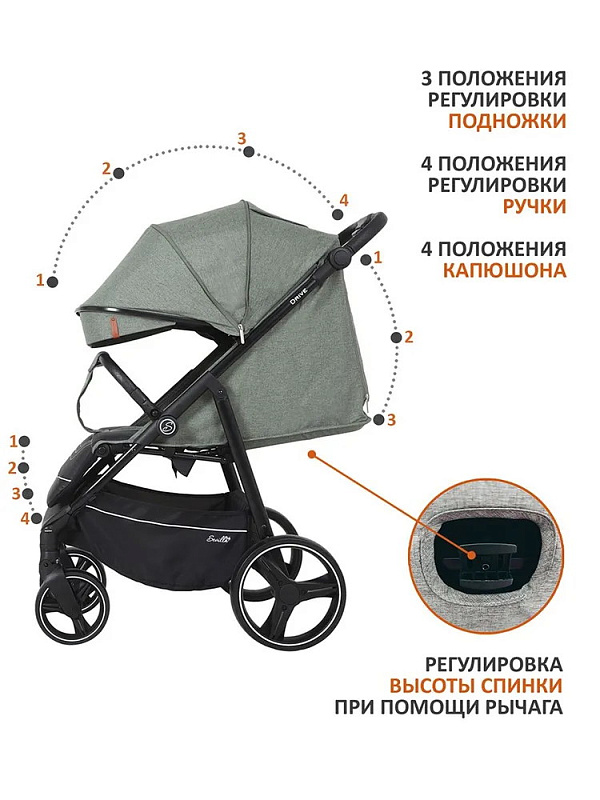 Детская прогулочная коляска Sevillababy Drive зеленый