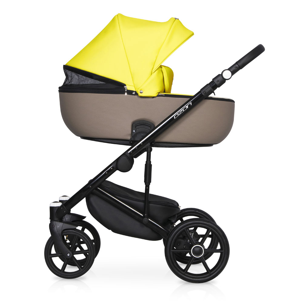 Коляска 3 в 1 Riko Basic Ozon Ecco 26 лимонный-бежевый