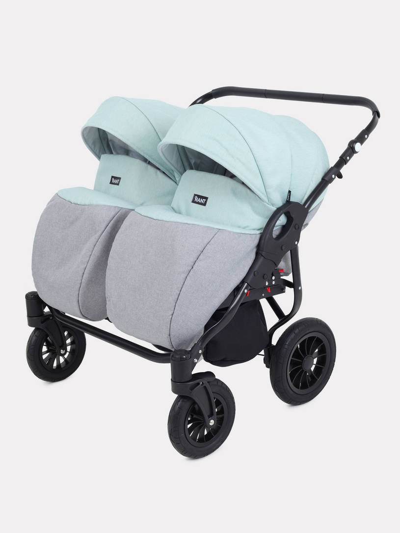 Коляска для двойни 2 в 1 Rant Siena Duo 08 серый-ментоловый