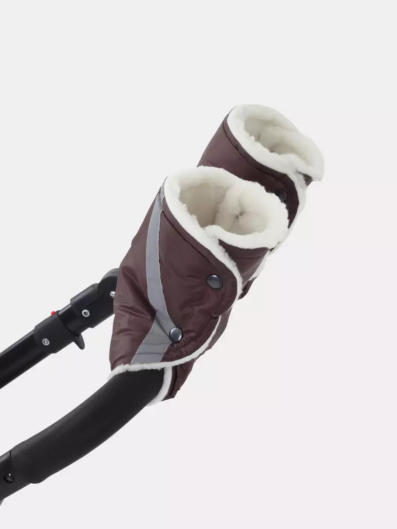 Муфта-варежки для рук на коляску Топотушки коричневый