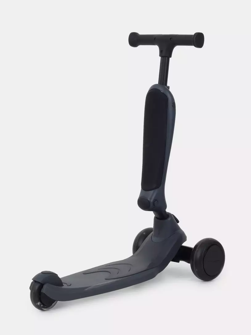 Беговел-самокат Rant Rider со светящимися колесами серый