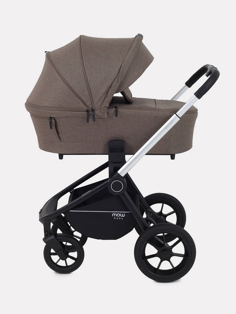 Коляска 3 в 1 Mowbaby Zoom Silver 2025 cacao brown