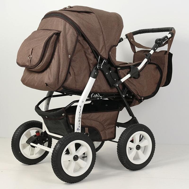 Коляска прогулочная Bart-Plast Victoria Prime PKL 05, цвет: коричневый