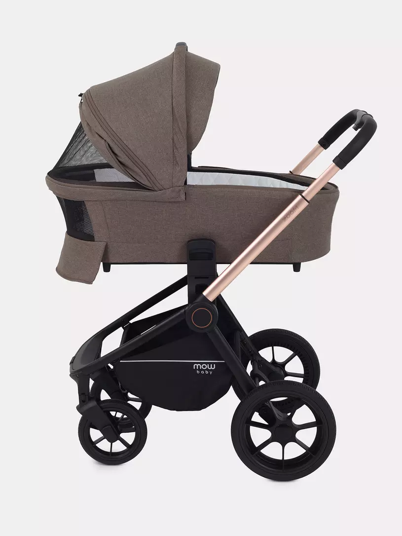 Коляска 3 в 1 Mowbaby Zoom Gold 2025 cacao brown