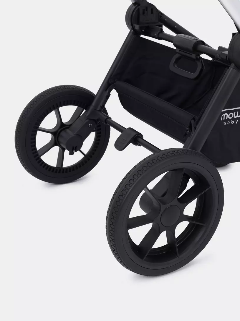 Коляска 3 в 1 Mowbaby Zoom Silver 2025 green tea