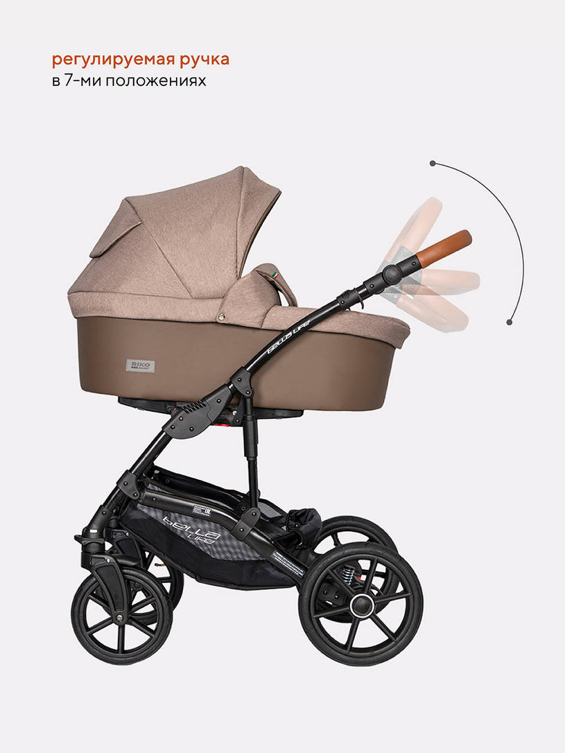 Коляска 3 в 1 Riko Basic Bella Life 05 mokka