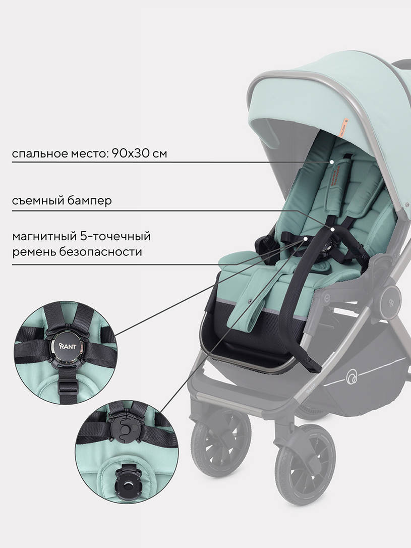 КОЛЯСКА 2 В 1 RANT FALCON GREEN