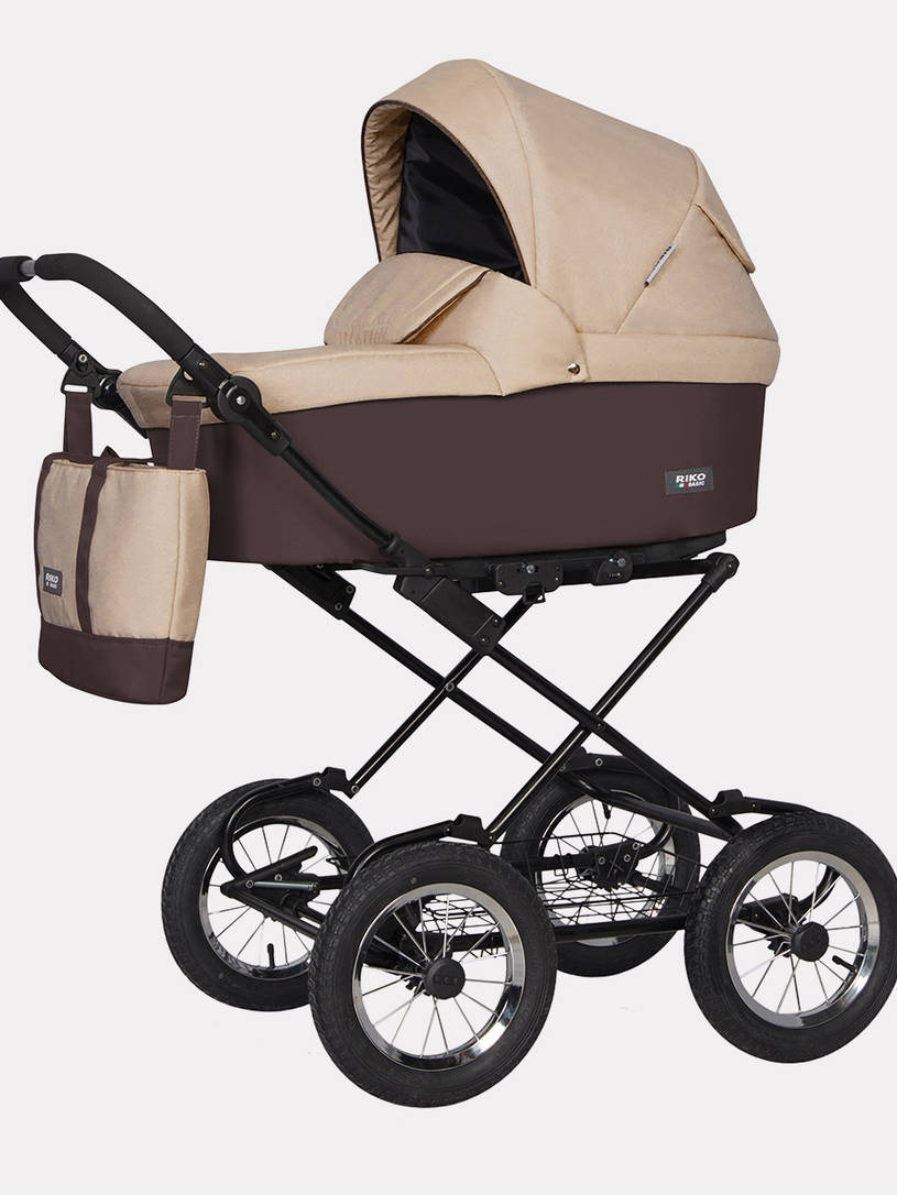 Коляска 2 в 1 Riko Basic Bella Classic 07 коричнево-бежевый