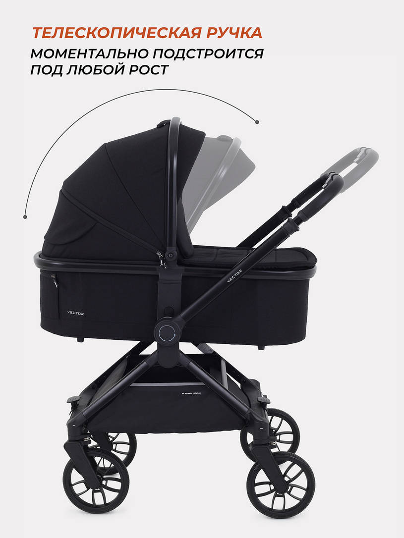 Коляска 2 в 1 Rant Vector Black