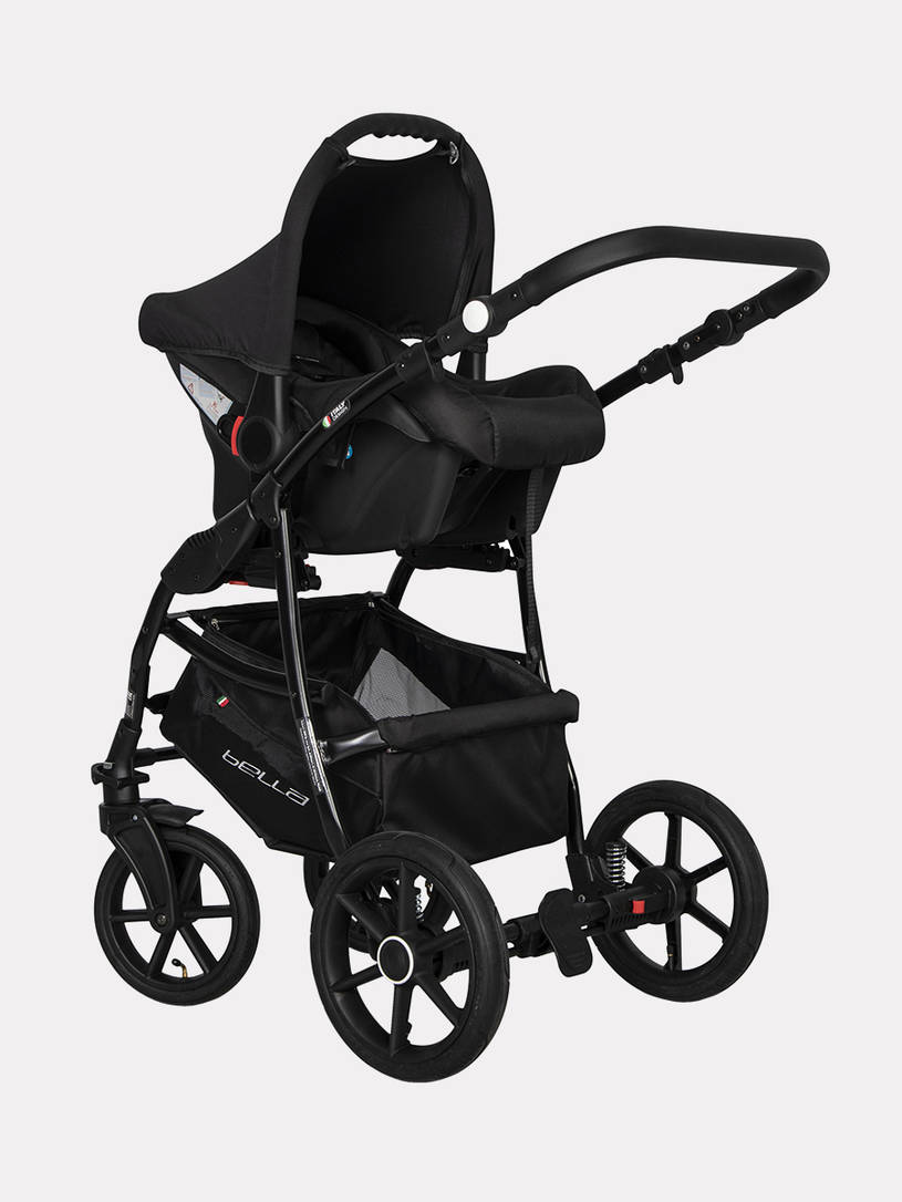 Коляска 3 в 1 Riko Basic Bella 03 серый-малахит