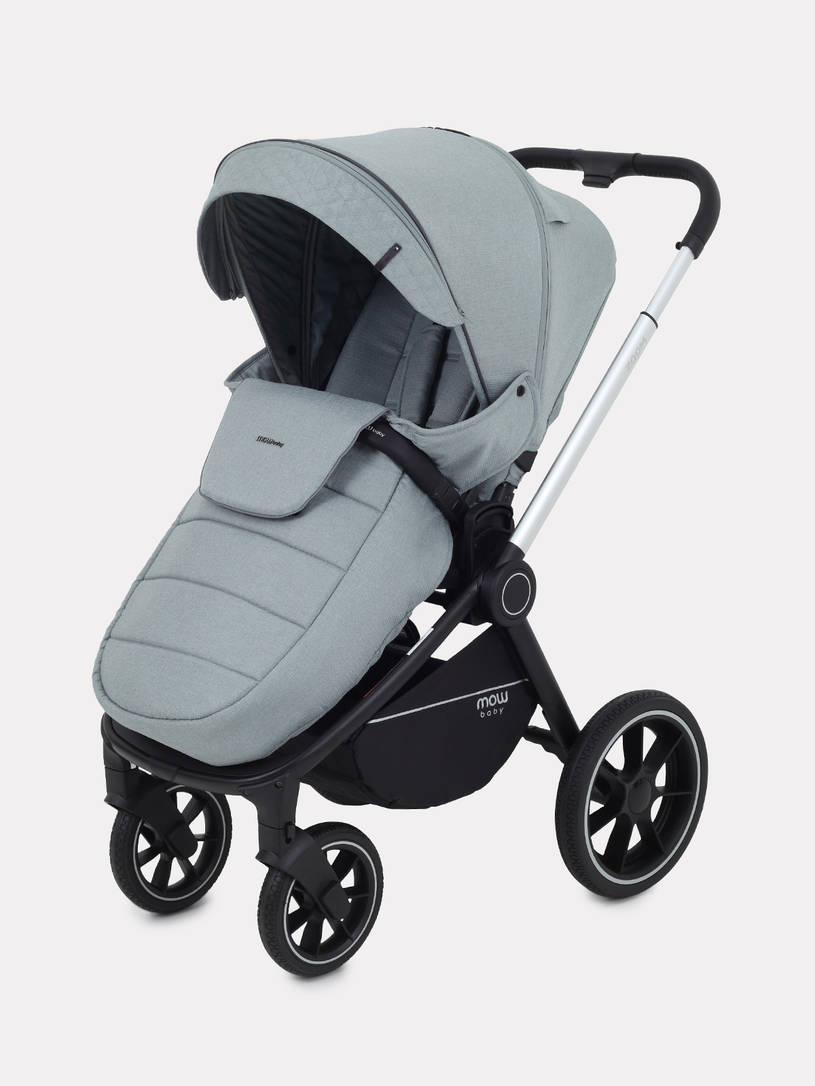 Коляска 2 в 1 Mowbaby Zoom PU silver green tea