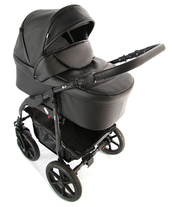 Детская коляска Sevillababy Stilo 2 в 1 St-03 чёрный экокожа