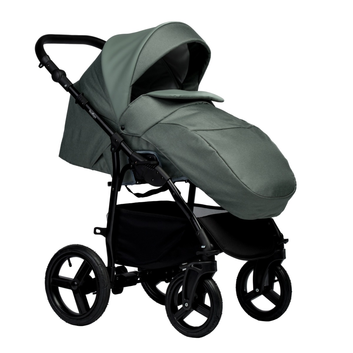 Коляска 2 в 1 Indigo Impulse Eco, Ie 01 (Шалфей)