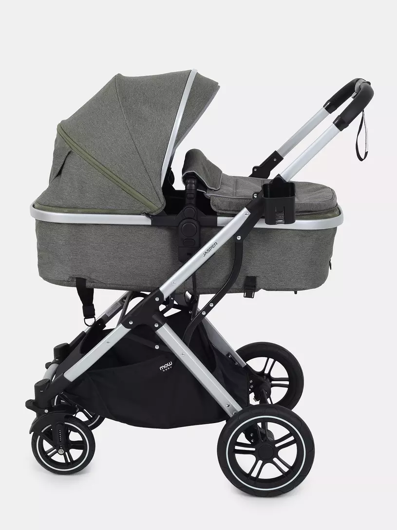 Коляска-трансформер 3 в 1 Mowbaby Jasper Silver green