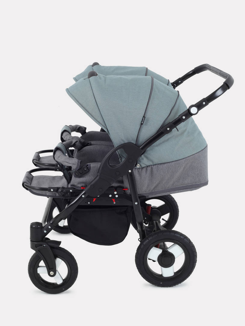 Коляска для двойни 2 в 1 Rant Dream Duo 06 серый-зеленый