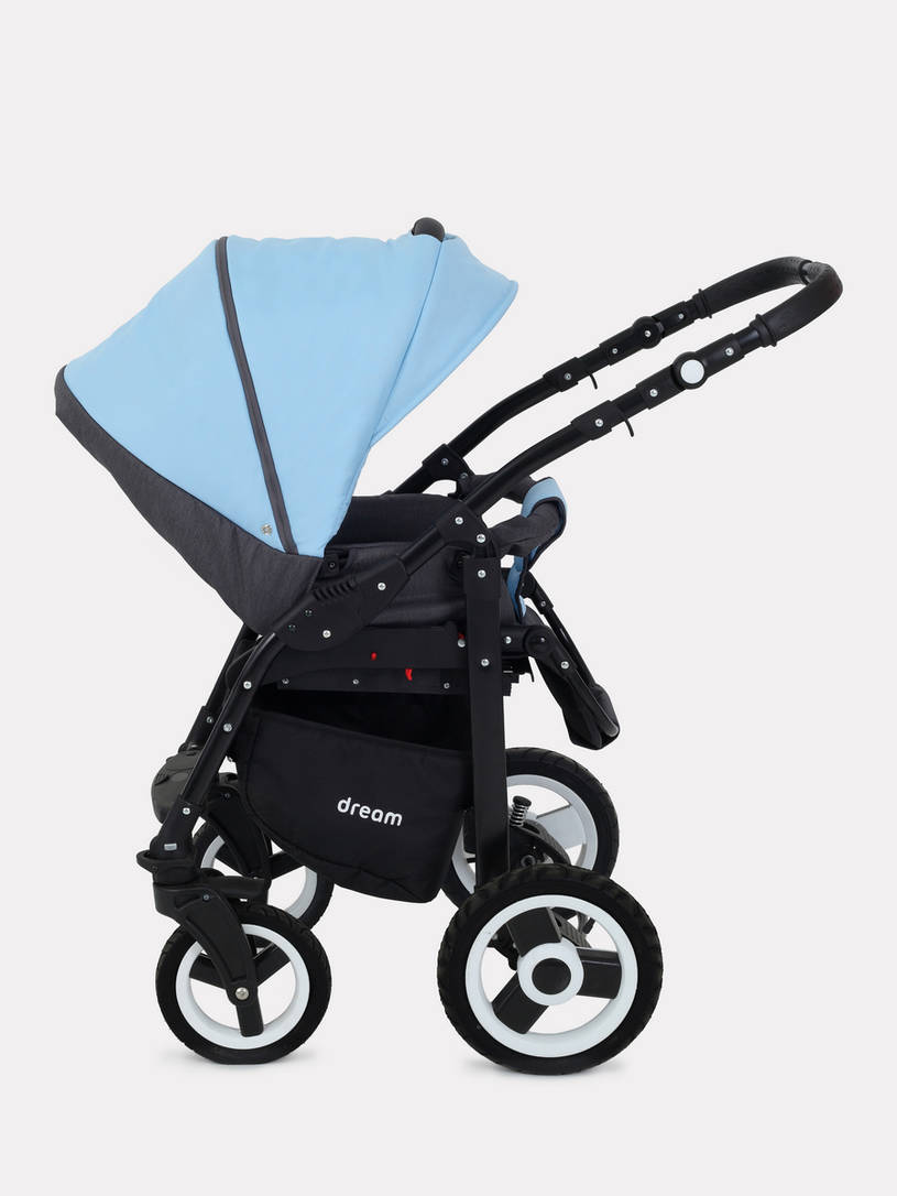 Коляска 3 в 1 Rant Dream 09 серый-голубой