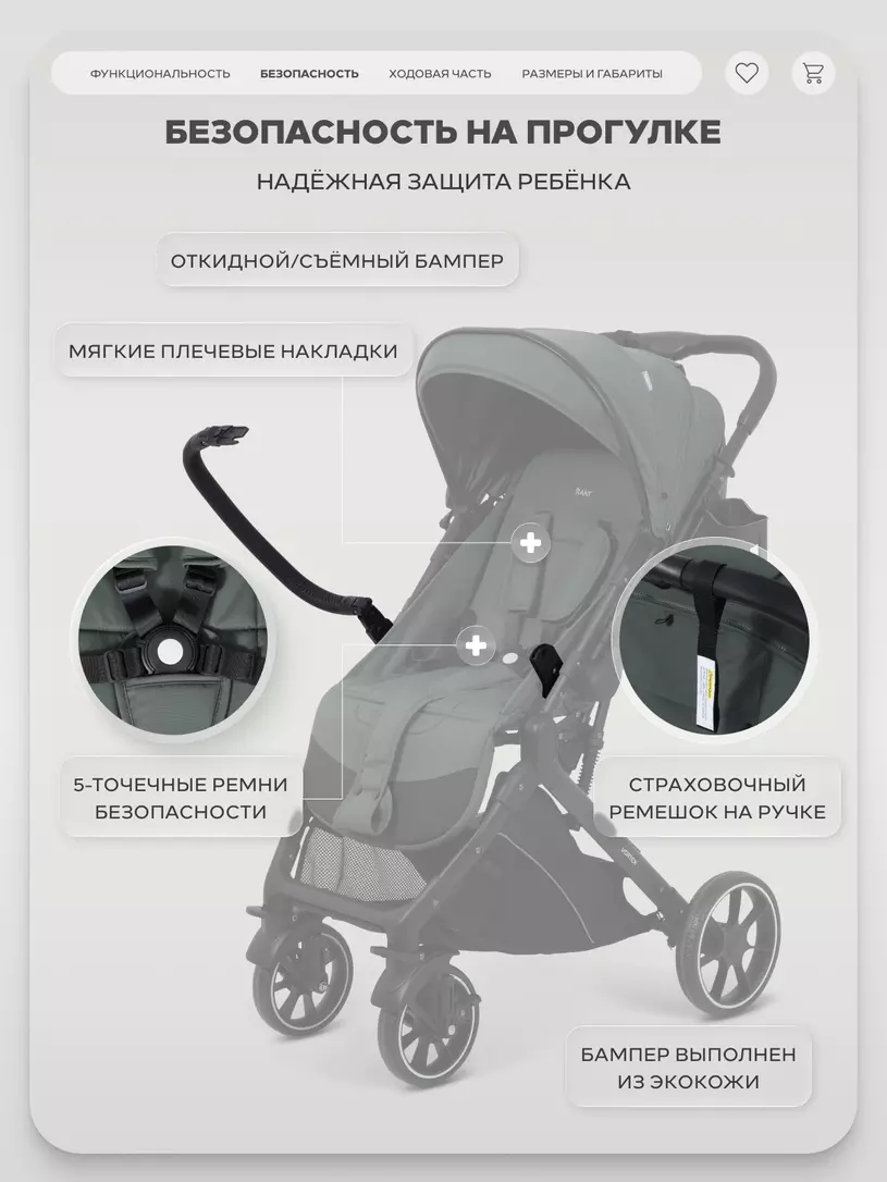 Коляска прогулочная Rant Basic Vortex Olive