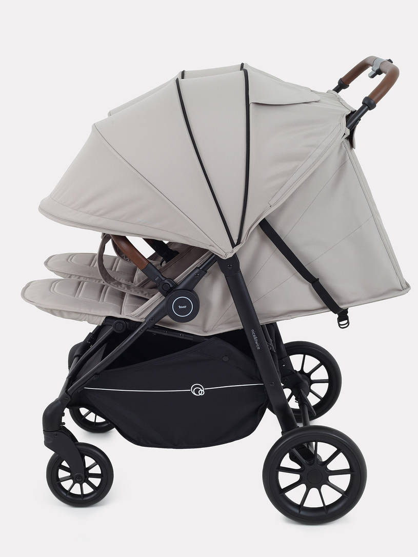 Коляска прогулочная для двойни Rant Twinny Milk coffee 2025