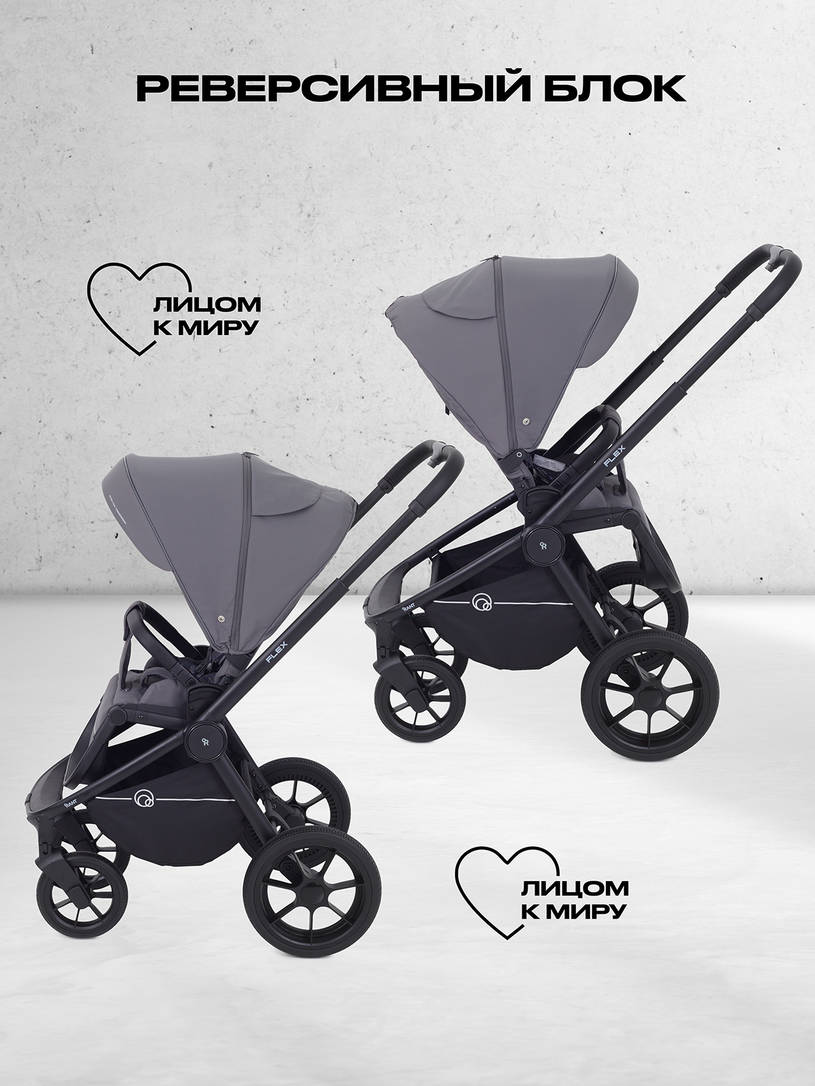 Коляска 2 в 1 Rant Flex 2025 RA076 Graphite