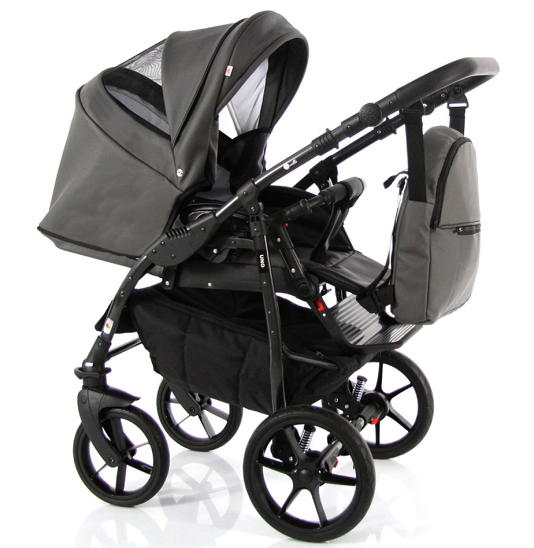 Детская коляска Sevillababy Uno 2 в 1 т.серый экокожа