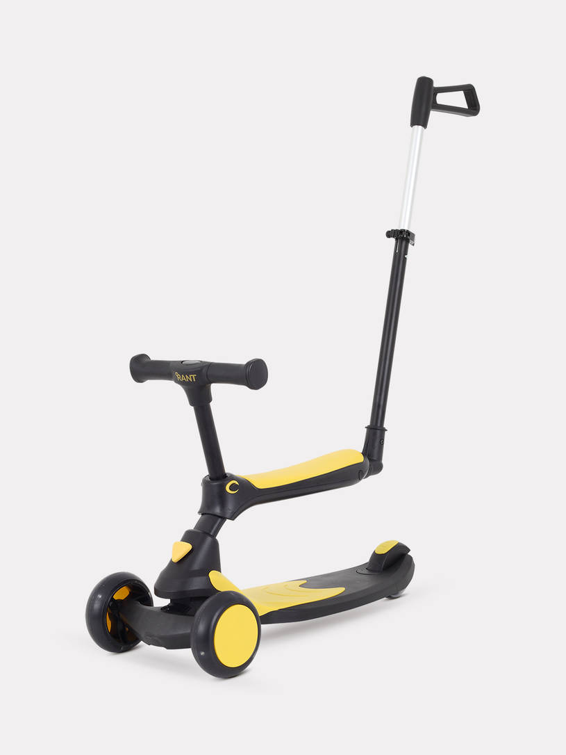Cамокат 3-х колесный Rant Rider Plus black-yellow