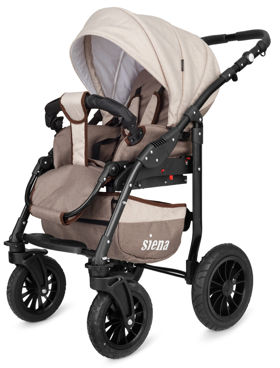 Коляска 3 в 1 Rant Siena 02 коричневый-бежевый