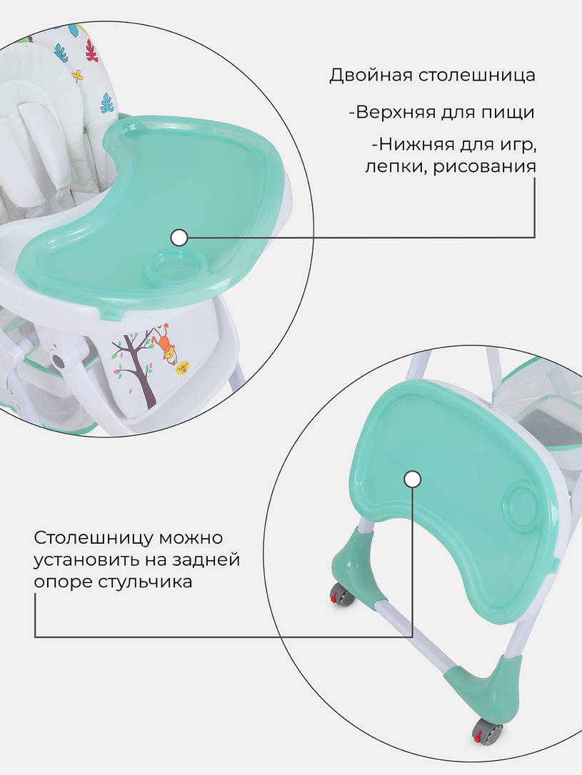 Стульчик для кормления Rant Nature aquamarine