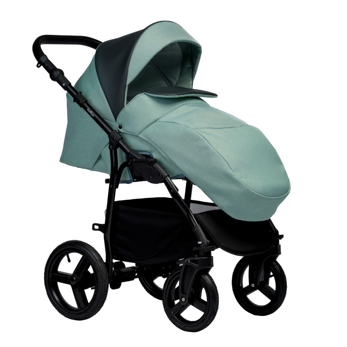 Коляска 2 в 1 Indigo Impulse Eco, Ie 07 (Серый + Шалфей)