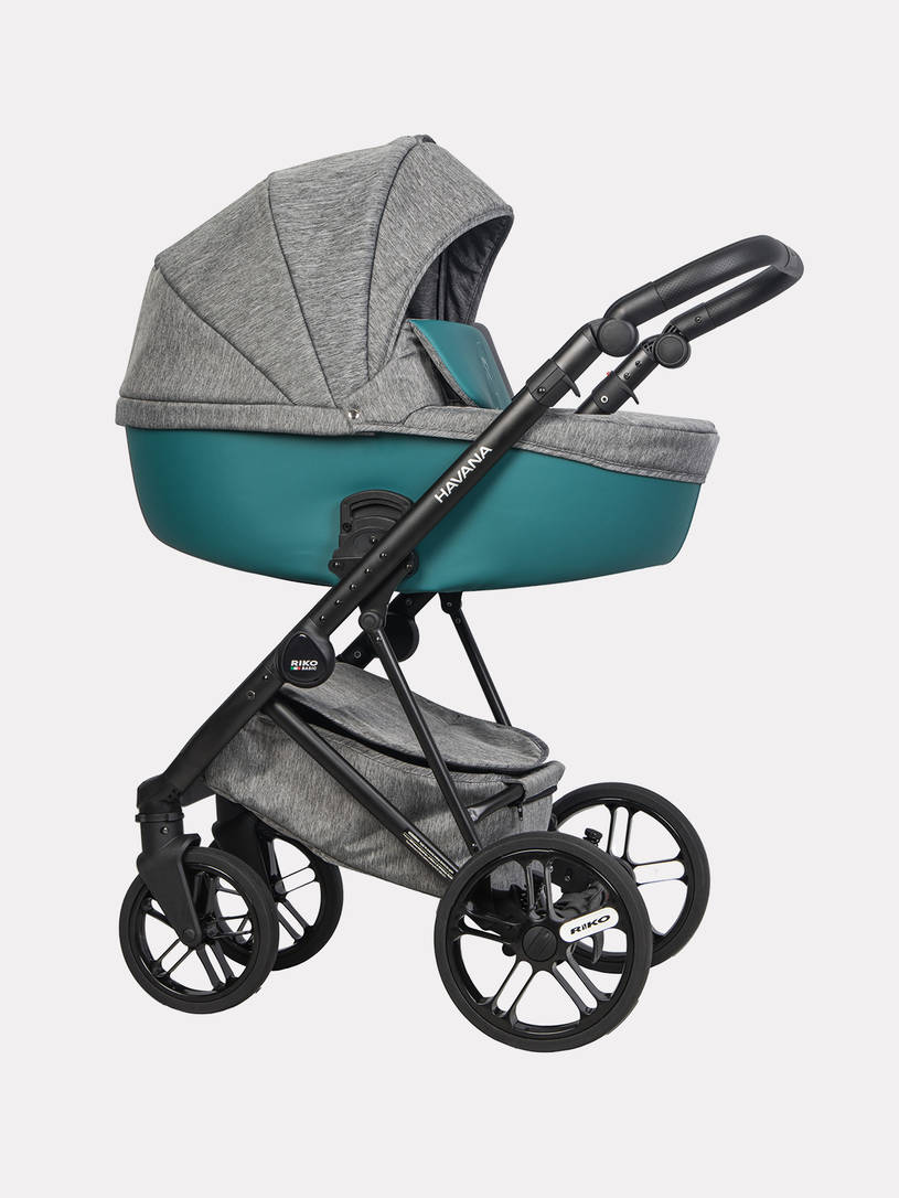 Коляска 2 в 1 Riko Basic Havana 02 серо-зеленый