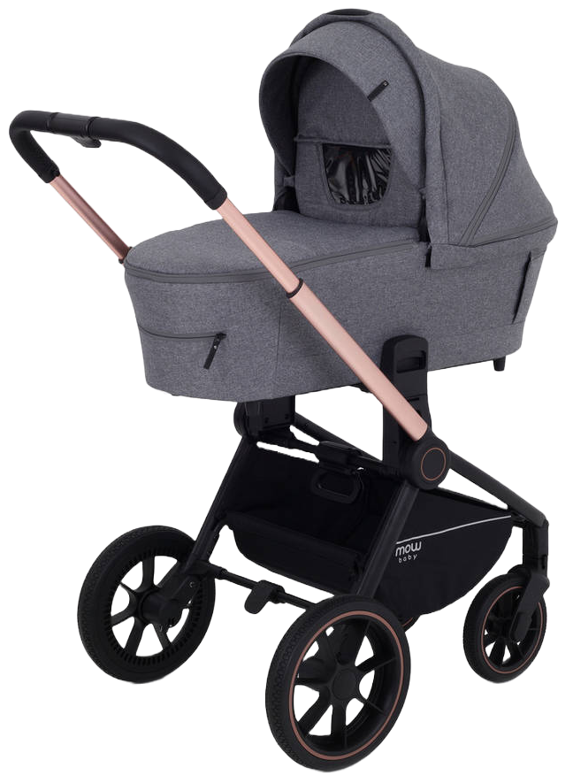 Коляска 3 в 1 MOWBaby ZOOM PU RA087 Gold Grey