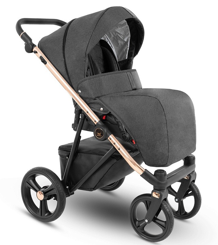 Коляска 2 в 1 Camarelo Belagio, BG-03 (Тёмно-серый Жаккард)