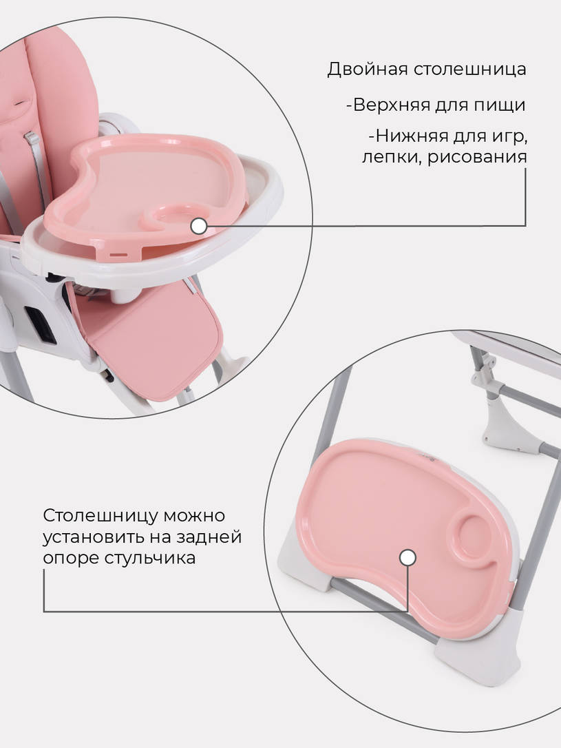 Стульчик для кормления Rant Level Cloud Pink