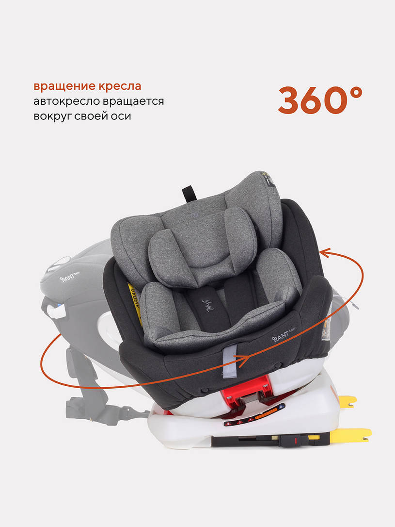 Автокресло Rant Basic Twist 0/1/2/3 (0-36 кг) Grey