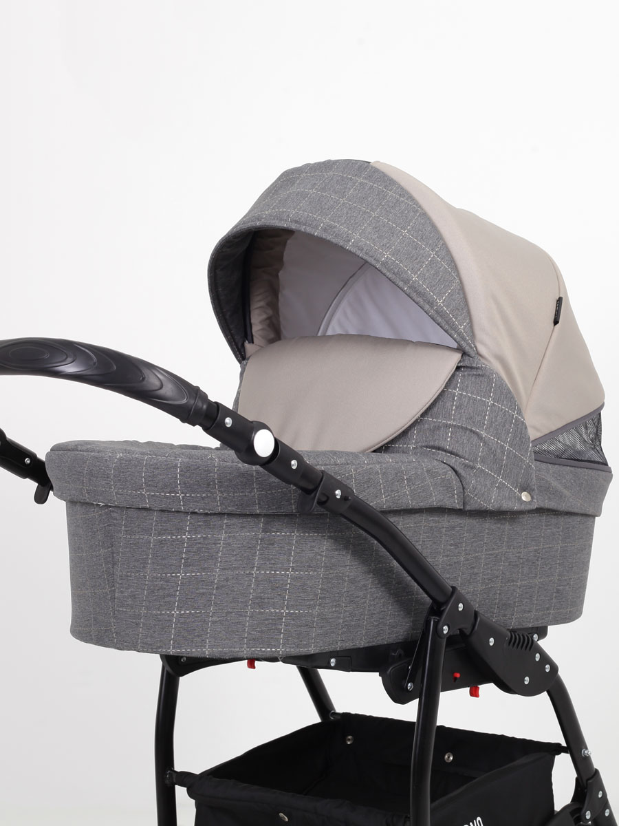Коляска 2 в 1 Rant Nova 03 серый-бежевый