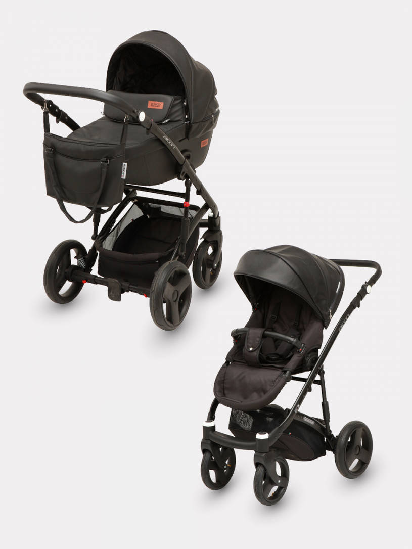 Коляска 2 в 1 Riko Basic Aicon Ecco 01 черный