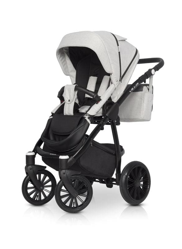 Коляска 2 в 1 Riko Villa 03 бело-черный