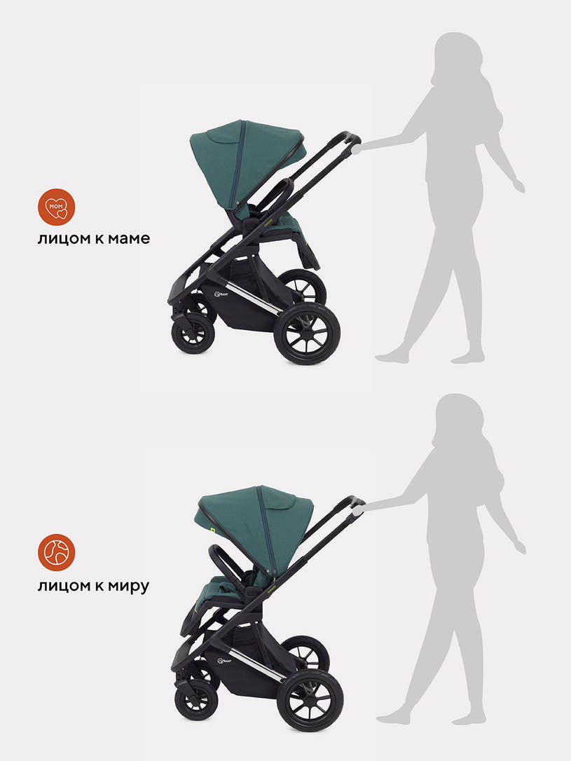 Коляска 2 в 1 Rant Axiom Green