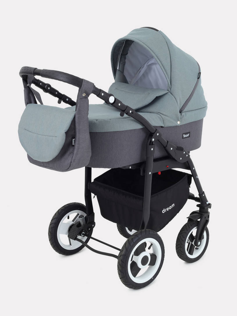 Коляска 2 в 1 Rant Dream 06 серый-зеленый