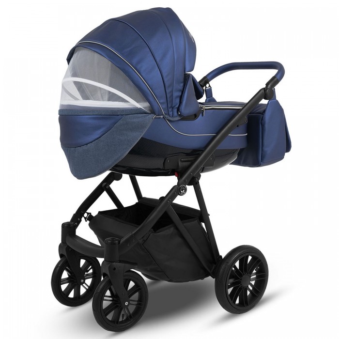 Коляска Camarelo Zeo 3 в 1 экокожа синий