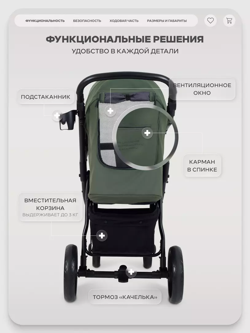 Коляска прогулочная Rant Basic Alpine 2026 Olive